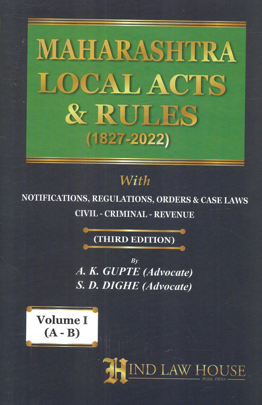 Maharashtra Local Acts and Rules (1827-2022) in 12 vols