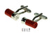 Cartridge Red - Rhodium Cufflinks