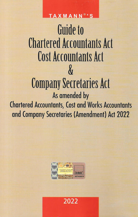 Guide To Chartered Accountants Act Cost Accountants Act & Company Secretaries Act