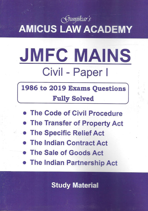 Judicial Service Examination - JMFC Mains Civil-Paper 1