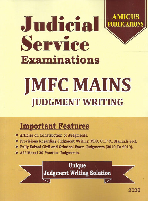 Judicial Service Examinations JMFC Mains Judgment Writing