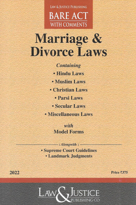 Marriage and Divorce Laws - Bare Act with Comments