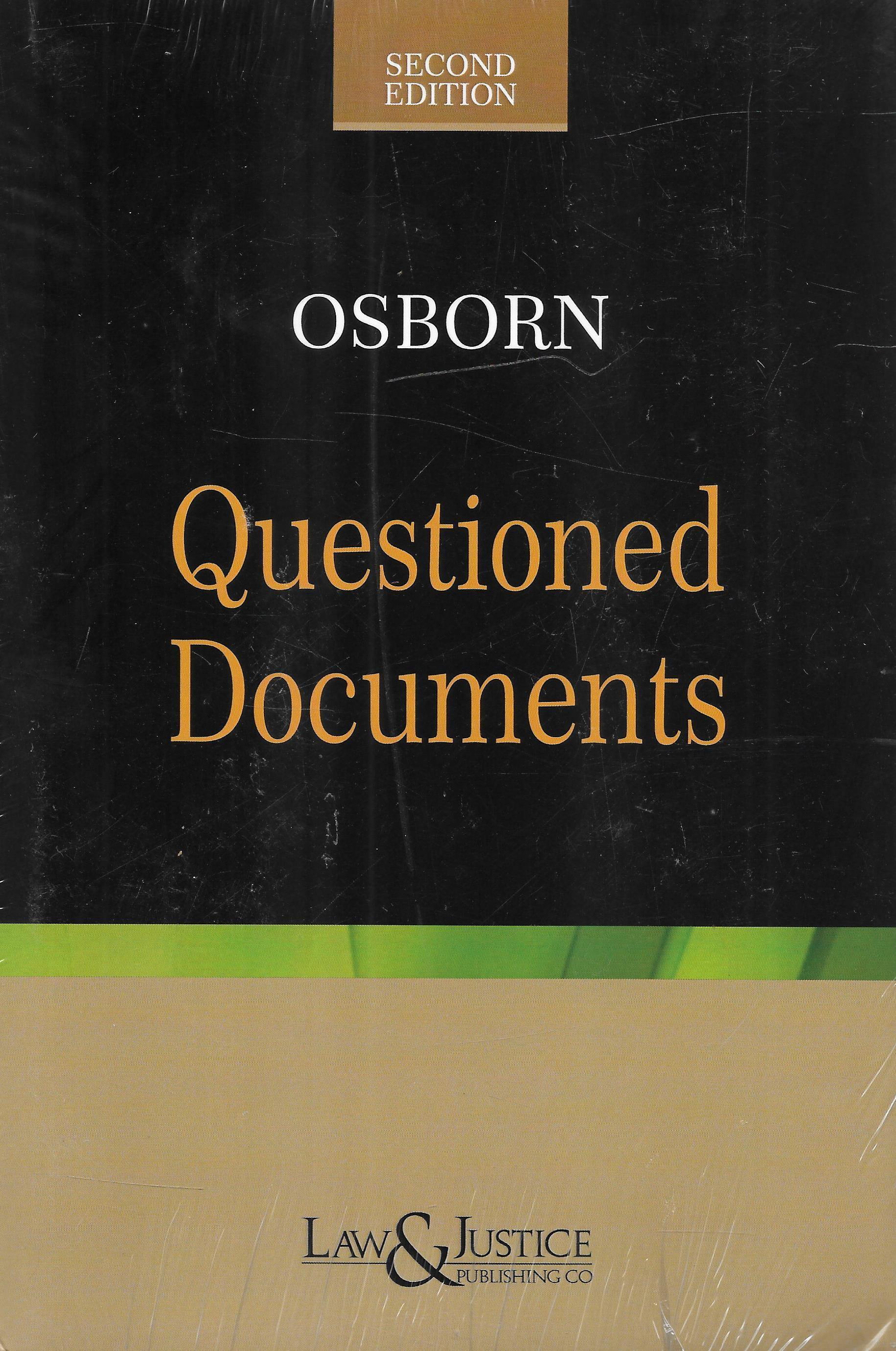 Osborn - Questioned Documents – M&J Services - The Eclectic Law Bookstore