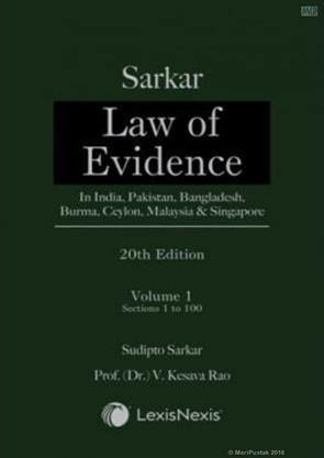 Sarkar on Law of Evidence in 2 volumes