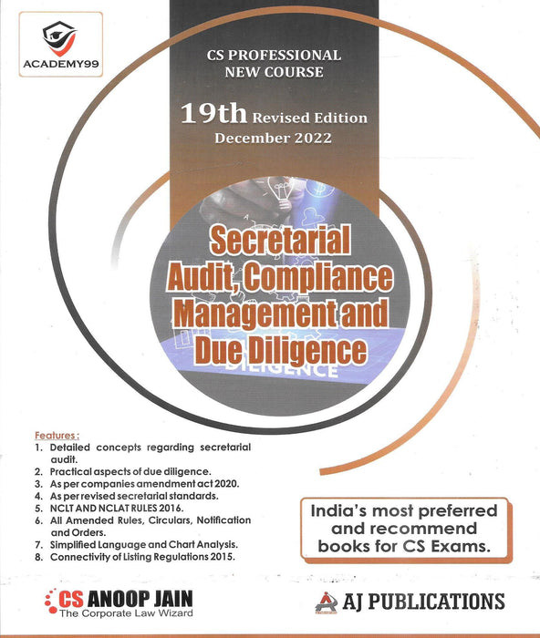 Secretarial Audit, Compliance Management and Due Diligence - CS Professional Course