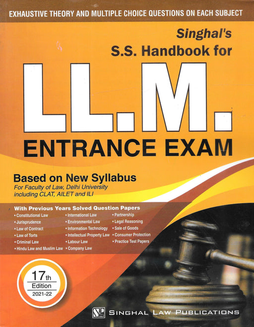 Singhal's Handbook for LLM Entrance Exam