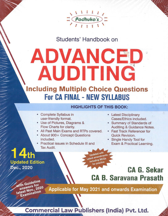 Students Handbook on Advanced Auditing including Multiple Choice Questions