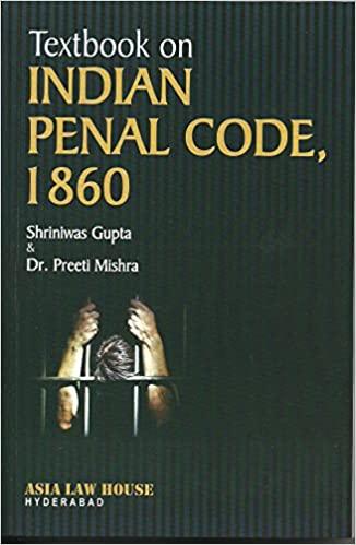 Textbook on Indian Penal Code, 1860
