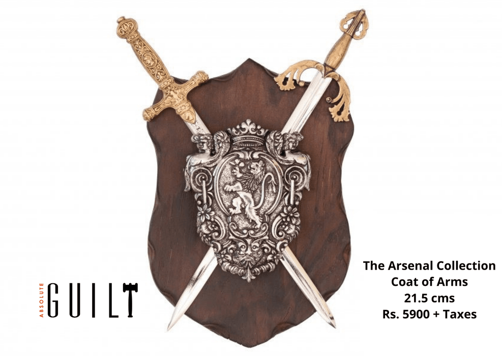 The Arsenal Collection - Panoply with coat of arms and 2 swords