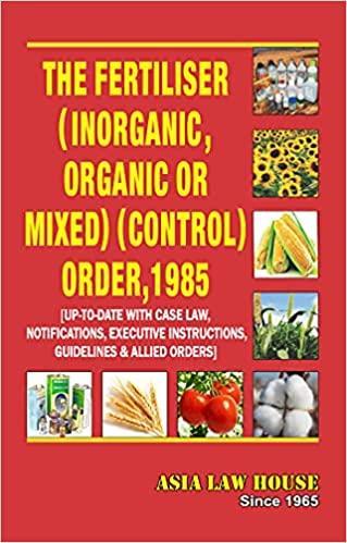 The Fertiliser (Inorganic, Organic or Mixed) (Control) Order, 1985