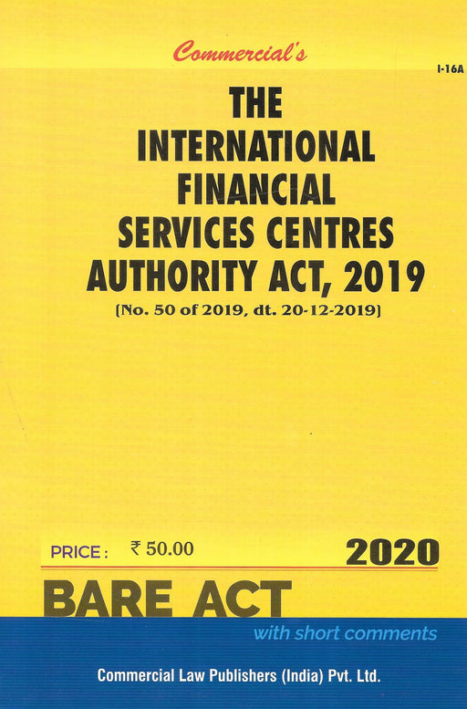 The International Financial Services Centres Authority Act, 2019