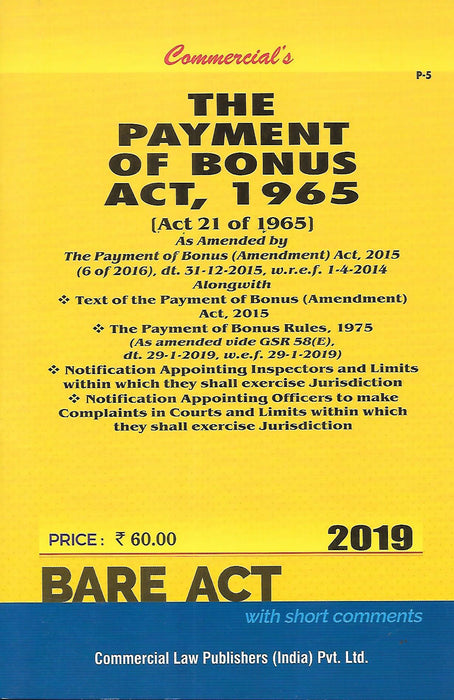 The Payments of Bonus Act 1965