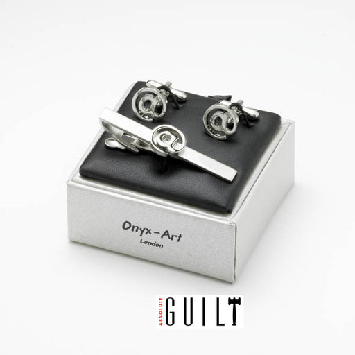 Tie Bar & Cufflink Set - '@' Sign